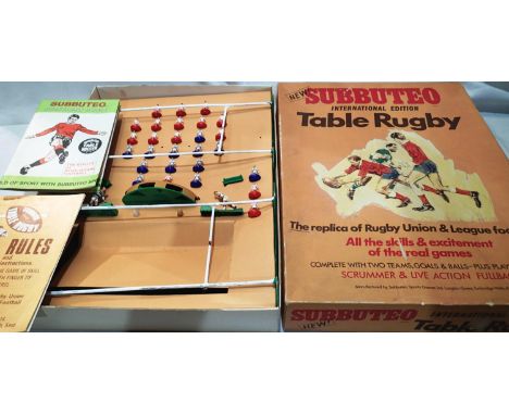 Subbuteo boxed rugby game in good condition. UK P&amp;P Group 2 (£20+VAT for the first lot and £4+VAT for subsequent lots) 