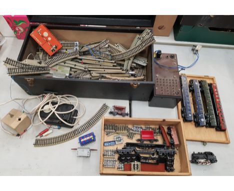 West German made 'Marklin' train set, to include track, control boxes, locomotive, rolling stock and accessories etc. 
