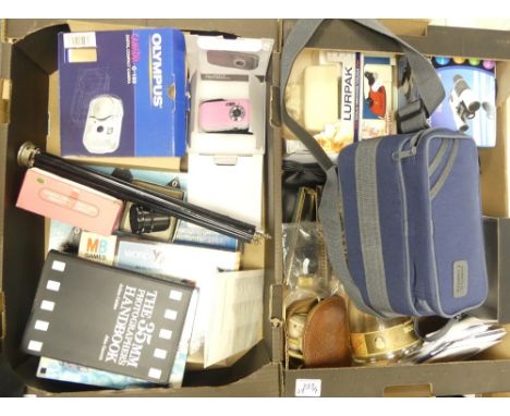 A Mixed Collection of Items to include Vintage Cameras, Boxed Lurpak Advertising Butter Dish, Vintage Board Games Yahtzee and