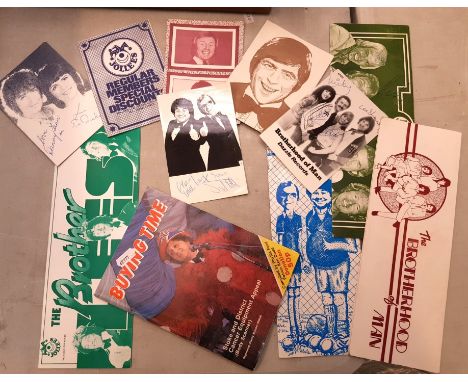 A Collection of Ephemera from Jollies in Longton to include Signed Brotherhood of Man, Barron Knights and Danny Finn and Eve 