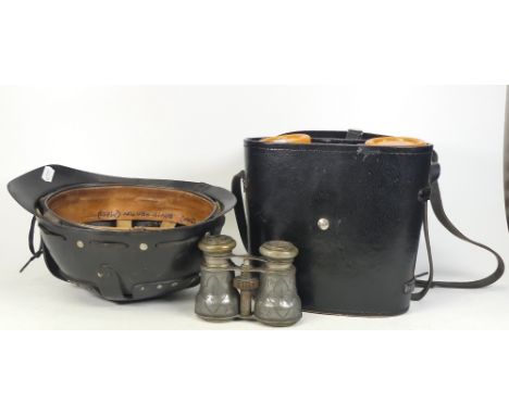 Vintage Decorative Le Jockey Club Paris Binoculars together with cased Tecnar by Swift 10x50 binoculars (2) 