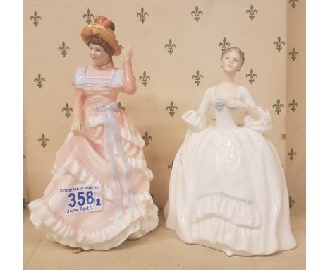 Royal Doulton lady figures Sharon HN3603 and Royal Doulton HN3222 (2)