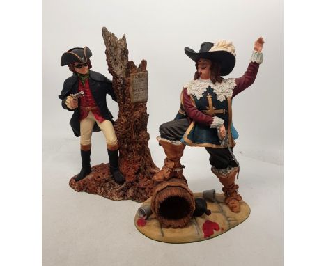 Royal Doulton resin character figures, Dick Turpin and D'artagnan (2). 