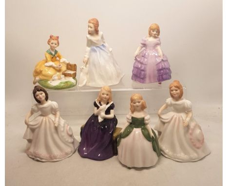 A collection of 7 Royal Doulton small figures to include Penny, Amanda, Picnic, Rose, Amanda, Andrea and Affection (7). 