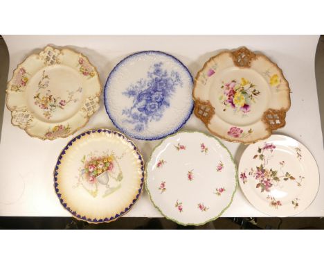 Six Carltonware Wiltshaw &amp; Robinson Plates to include the Rose Garland, Arvista, Clematis Patterns etc. (6) 