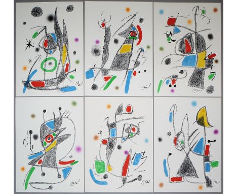 Joan Miró, Maravillas, 6 Farblithographien von 1975Joan Miro, 1893 Barcelona - 1983 Palma, Maravillas con variaciones acrósti
