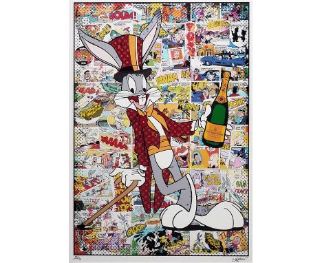 Kobalt, "What else Doc?! (Red)", Bugs Bunny, signierter Giclée Print von 2019, galeriegerahmt, mit ZertifikatKobalt, *1973 Pa