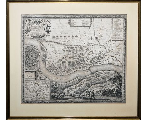Antiquarischer Sammlungsnachlass: Sechs Karten und Veduten sowie ein Heirats-Brief des 16. bis 18. Jhs.Nicolas Cochin (1610-1