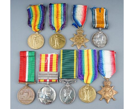 A collection of British Medals. Great War Pair - R-29124 A Cpl H H Simpkins K R Rif C.  Condition GVF.  Entitled to a pair on