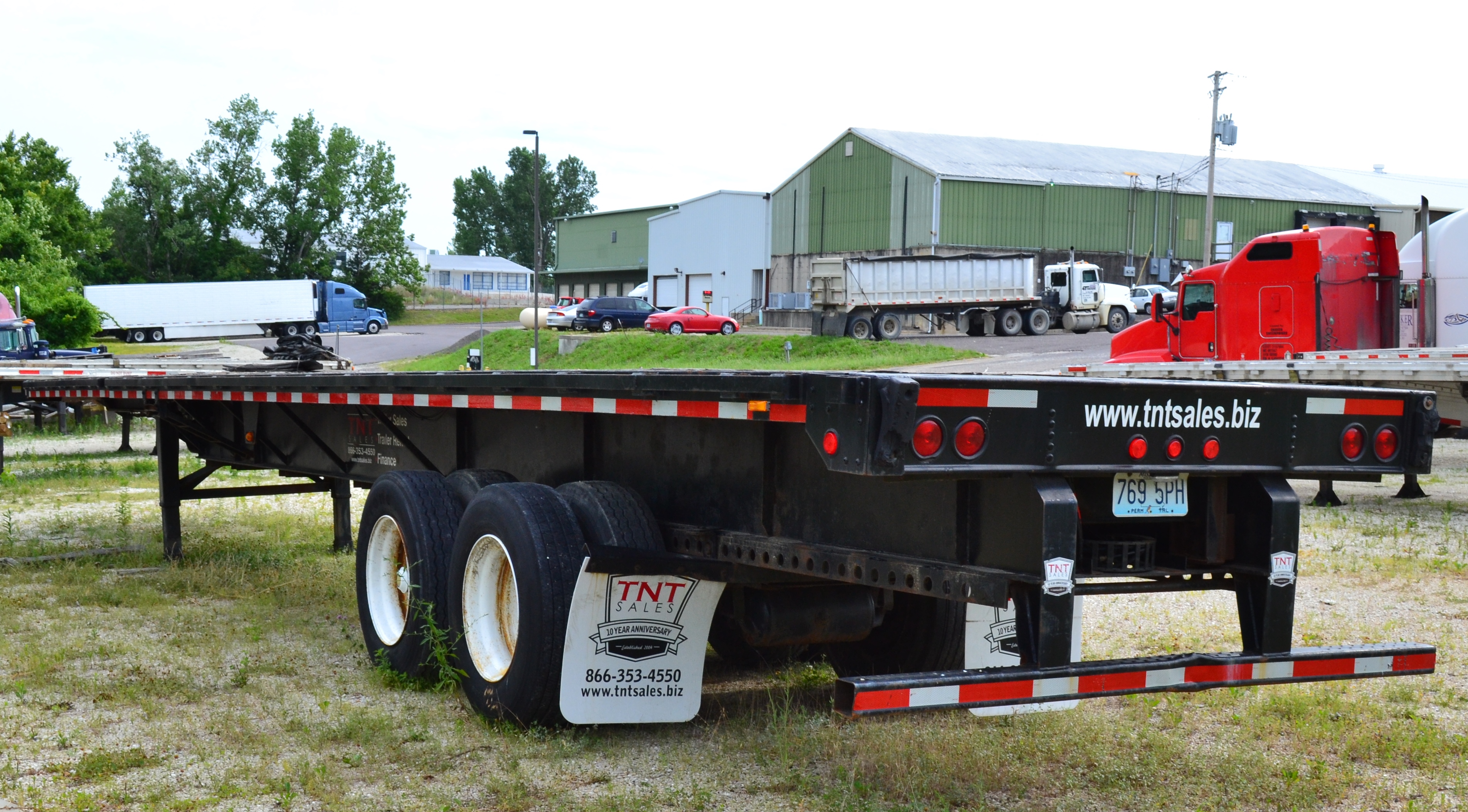 2005 Great Dane 48 Stretch Frame Flatbed Trailer Tandem Axle VIN   Original 