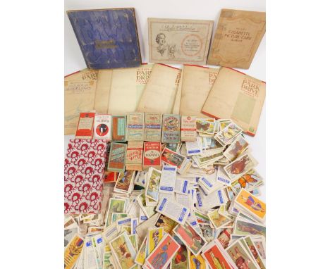 Cigarette cards and tea-bag cards, in books, packs and loose, including Gallaghers Army Badges, John Player's Dandies, Aviary