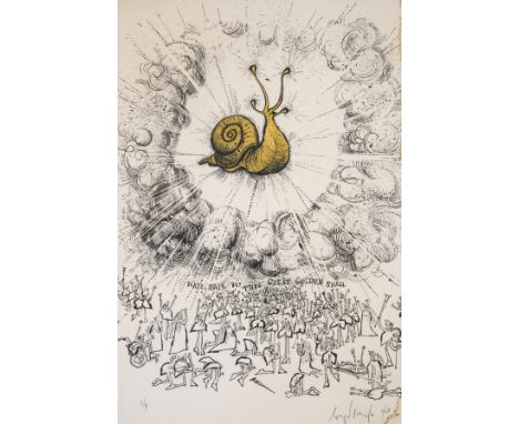 δ Ronald Searle (1920-2011)Hail, Hail To Thee Great Golden SnailLithograph printed in colours, 1968, signed and dated in penc