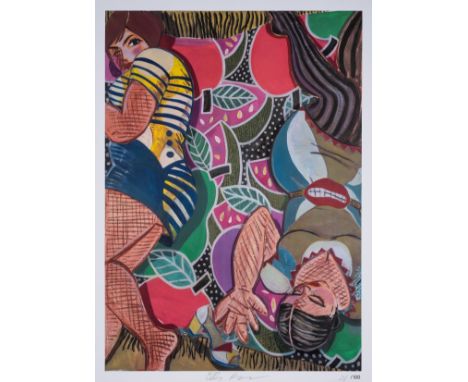 Ella Kruglyanskaya (b.1978)Fruit PicnicOffset lithograph printed in colours, 2016, signed in black ink, numbered from the edi
