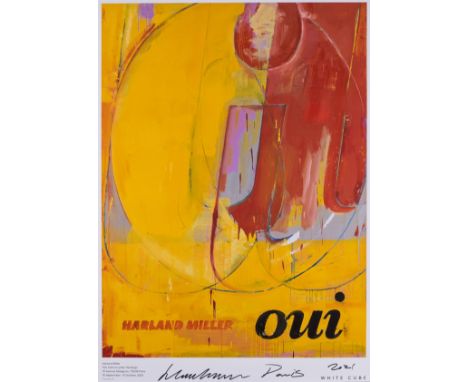δ Harland Miller (b.1964)OuiOffset lithograph printed in colours, 2021, signed and dated in black pen, inscribed 'Paris' in b