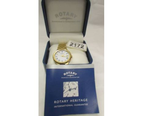 A boxed Rotary wrist watch.