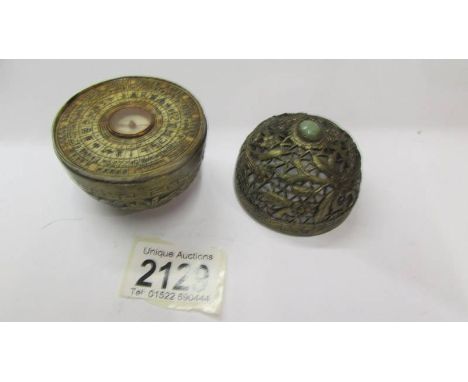 An unusual oriental compass.