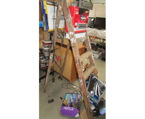 A wooden step ladder. (Collect only)