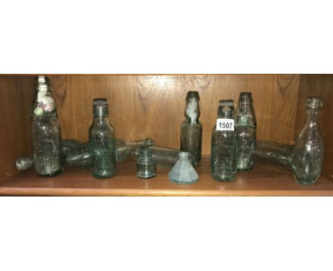 A quantity of vintage glass bottles including Codd ****Condition report**** Liverpool, Northwich, Runcorn, Manchester, Foodsh