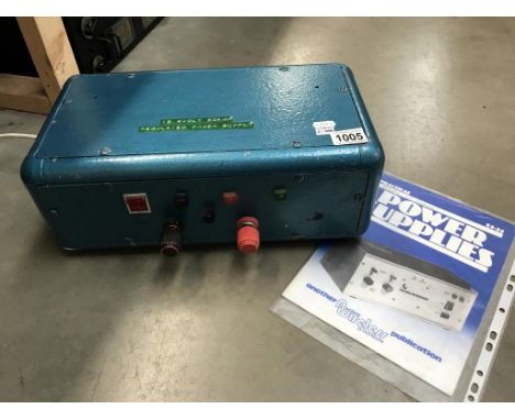 A 30 amp Marchwood power supply with manual (Collect only & sold as seen)