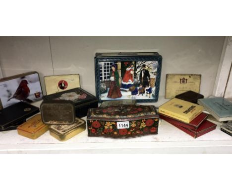 A good selection of vintage tins
