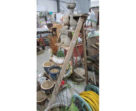 A wooden step ladder. (Collect only)