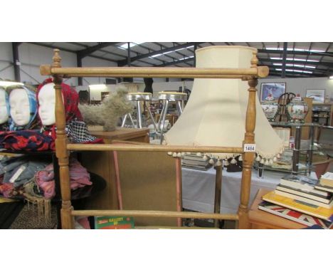 A vintage oak towel rail 64 x 80c H