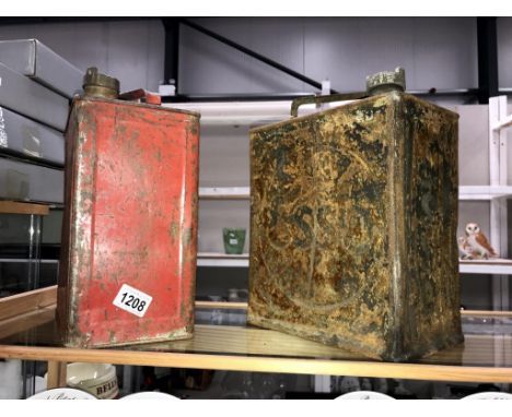 A vintage Esso 2 gallon petrol can &amp; 1 other
