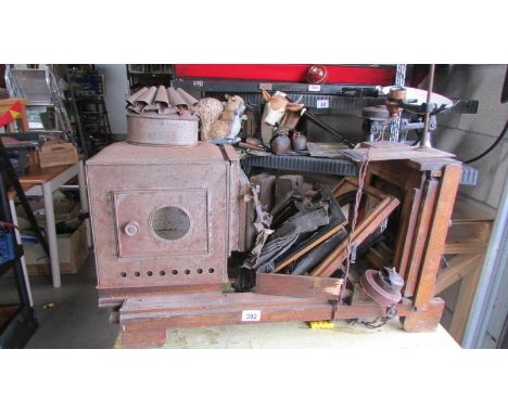 A large magic lantern projector for restoration.  (collect only)