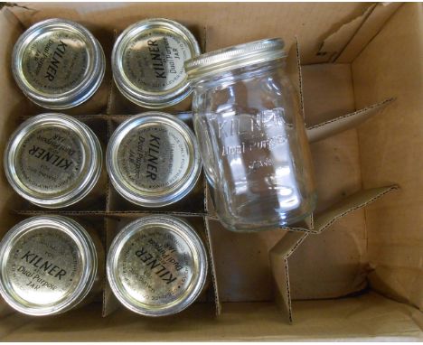 Six vintage Kilner jars in their original box - five missing
