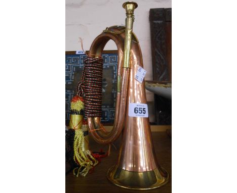 A 20th Century copper and brass bugle