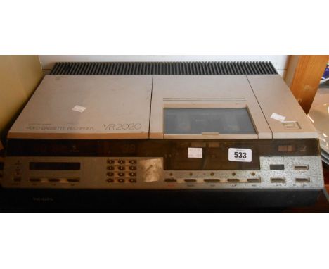 A vintage Phillips VR2020 Video 2000 video cassette recorder