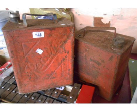 A vintage Redline petrol can - sold with another similar