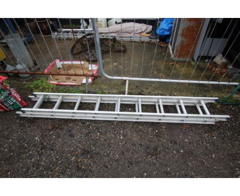 A lightweight aluminium extending ladder 