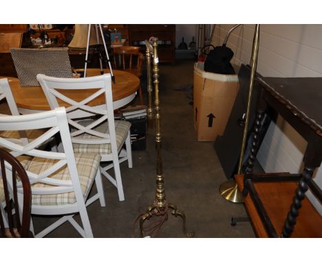 A brass standard lamp