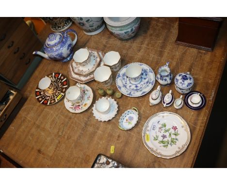 A quantity of Spode, Herend, Royal Crown Derby, Wedgwood and other  bone china items