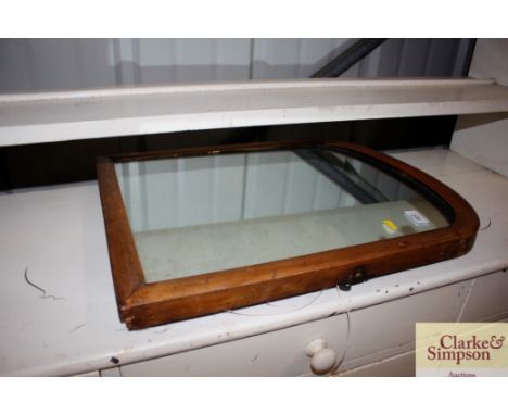 A Victorian walnut framed mirror 