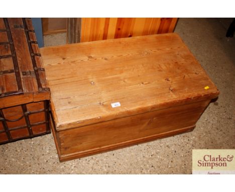 An old stripped pine trunk
