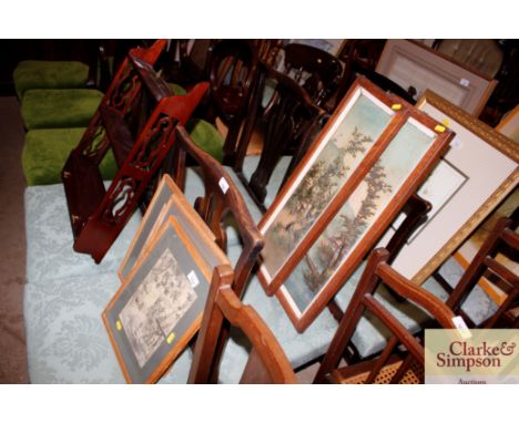 A set of six Chippendale style dining chairs 
