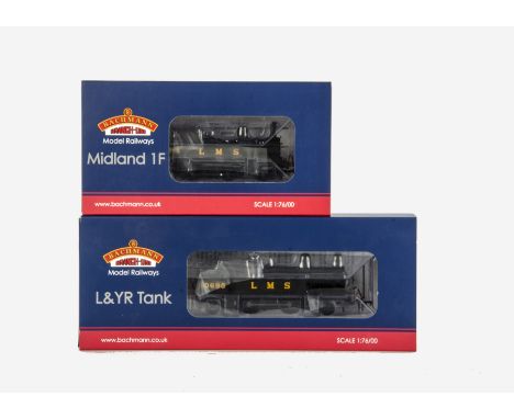 Two Bachmann OO Gauge LMS Tank Locomotives, comprising ref 31-165 ex-L&Y 2-4-2T no 10695, together with ref 31-430, ex MR 1F 