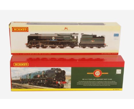 Hornby (China) OO Gauge BR Steam Locomotives, comprising R2169 Rebuilt Merchant Navy class 4-6-2 no 35028 'Clan Line' in line