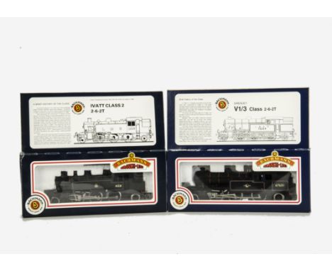 Two Bachmann OO Gauge BR 2-6-2 Tank Locomotives, comprising ref 31-601 ex-LNER 2-6-2T no 67601, together with ref 31-450, Iva