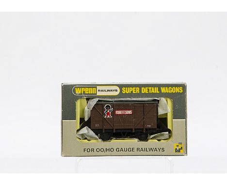 Wrenn 00 Gauge Wagons, W5010 'Robertson's' Ventilated Van x 7, all examples produced in P3 including rarer blue/grey version 