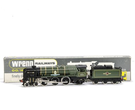 A rare Wrenn 00 Gauge W2269 Rebuilt Bullied Pacific 'Sir Keith Park' Golden Arrow Locomotive and Tender Running Number 34053,