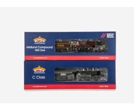 Two Bachmann OO Gauge Pre-Grouping Locomotives and Tenders, comprising ref 31-930NRM (NRM Special Edition) 'Compound' 4-4-0 n