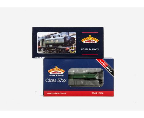 Two Bachmann OO Gauge ex-GWR Tank Locomotives, comprising ref 32-202B 8750 class 0-6-0PT no 9735 in late BR black, together w