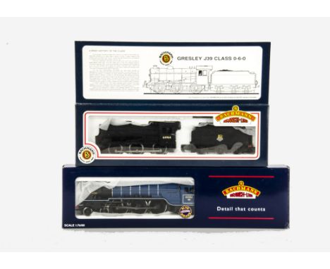 Two Bachmann OO Gauge ex-LNER Locomotives and Tenders, comprising ref 32-553 A1 class 4-6-2 no 60161 'North British' in BR bl