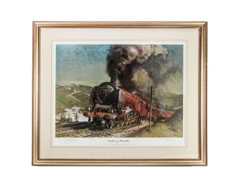 A Terrance Cuneo signed print 'Duchess of Hamiliton', Ltd Ed signed by the Artist and Robert A Riddles, framed and glazed to 