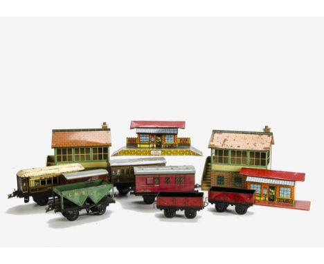 Assorted Hornby O Gauge Rolling Stock 3-rail Track and Accessories,  including No 1 Special Pullman 'Corsair', No 1 LNER coac