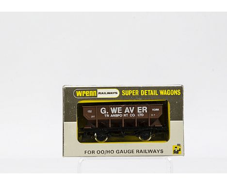 Rare Wrenn Limited Edition 00 Gauge Wagons, W5502 'Weaver Transport' Hopper Wagon x 2, one an example of early P4 model, the 