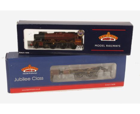 Bachmann OO Gauge LMS 'Jubilee' 4-6-0 Locomotives and Tenders, comprising 31-185 no 5563 'Australia' and 31-187 no 5664 'Nels
